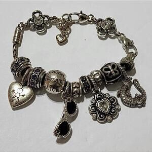 Brighton July birthstone, crystal jeweled alligator,‎ sunglasses charm bracelet